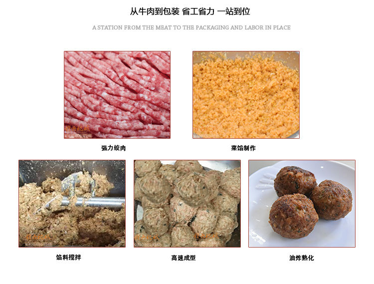 批量加工獅子頭的全套設備，肉圓加工機器廠家(圖5)