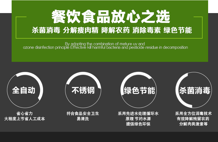 酒店食堂事業單位學校食堂用的清洗消毒洗菜機(圖2)